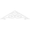 Ekena Millwork Pitch Hurley Architectural Grade PVC Gable Pediment, 48"W x 14"H x 1"P (7/12) GPP048X014X100HUR - alternate 4